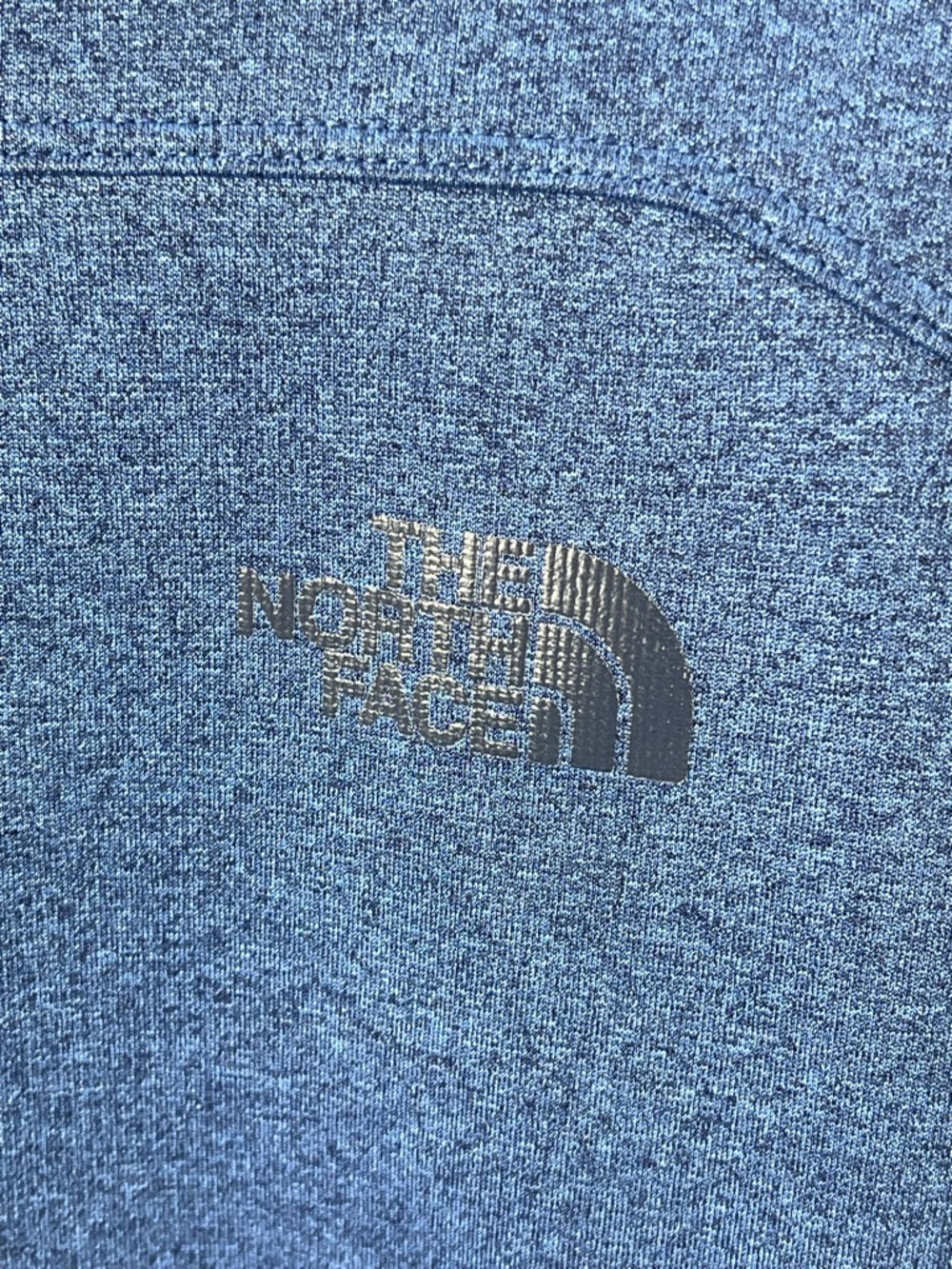 The North Face Men's Heathered Royal Blue Half-Zip Pullover w/Black Accents - Picture 6 of 8